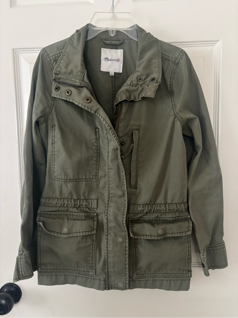Madewell Olive Green Utility Jacket with Drawstring Waist XXS